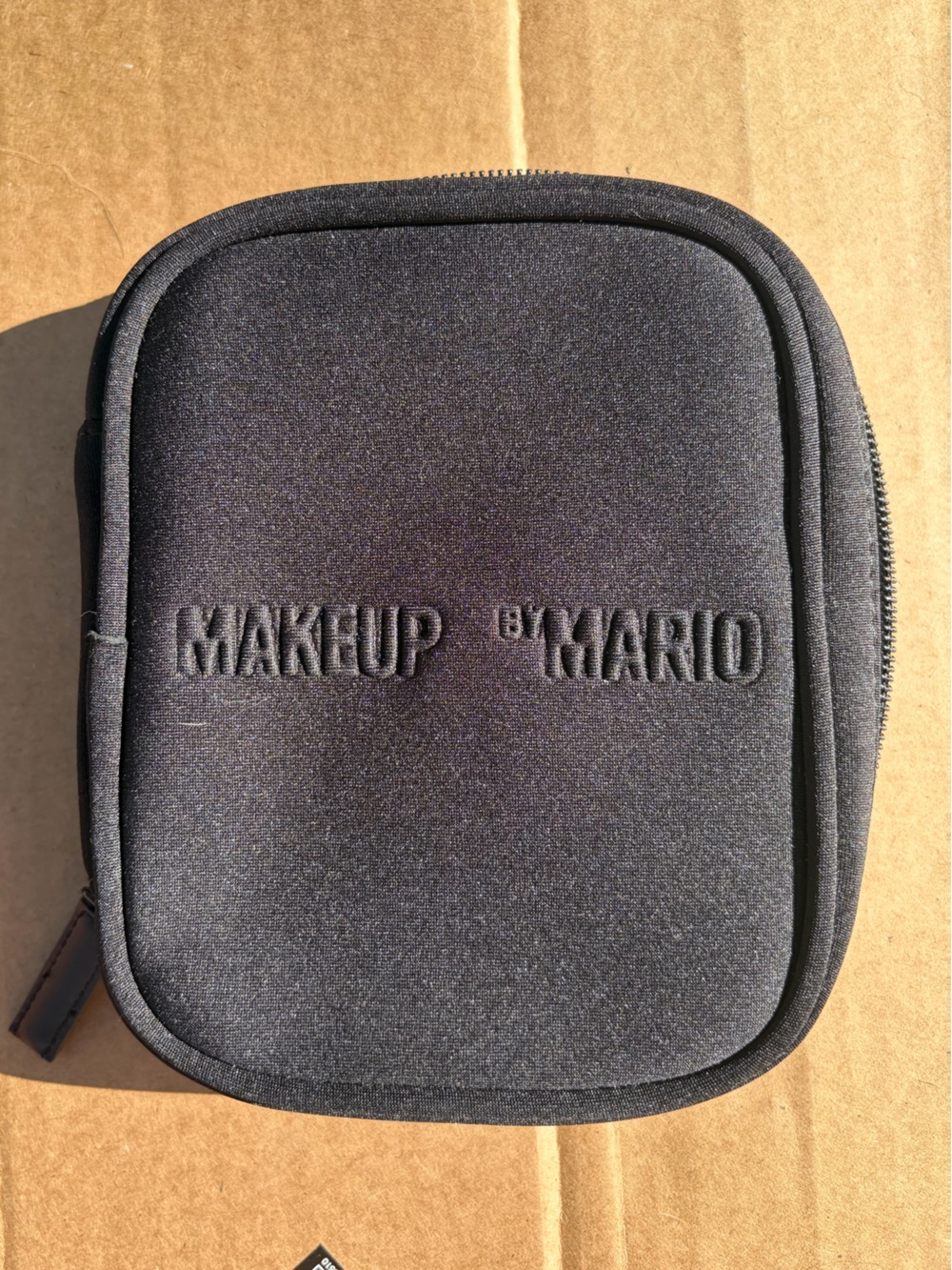 Makeup By Mario Black Zippered Cosmetic Travel Case